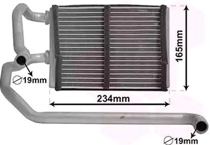 VAN WEZEL Heater matrix Article number: 13006423 cheaply