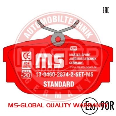 MASTER-SPORT Brake pad set Article number: 13046028742-SET-MS cheaply