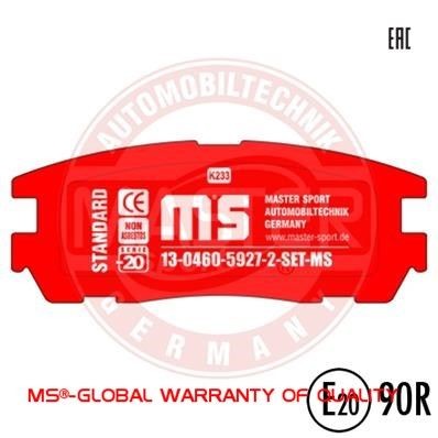 MASTER-SPORT Brake pad set Article number: 13046059272-SET-MS cheaply