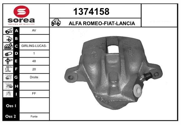 SNRA Brake caliper Article number: 1374158 cheaply
