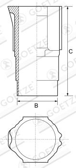 GOETZE ENGINE 14-000320-00 Cylinderforing MASTER 2.1 D 60 HK Diesel 1998
