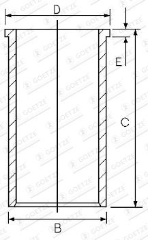 GOETZE ENGINE Cilindra čaula raksta numurs: 14-021571-00 lēti