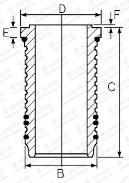 GOETZE ENGINE Cylinderforing Varenummer: 14-676420-00 billige
