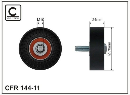 CAFFARO Deflection / Guide Pulley, v-ribbed belt Article number: 144-11 cheaply