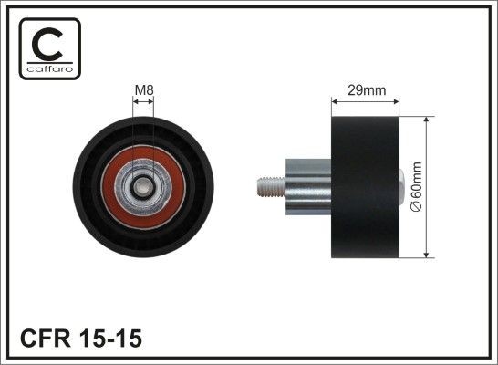 CAFFARO Timing belt deflection pulley Article number: 15-15 cheaply