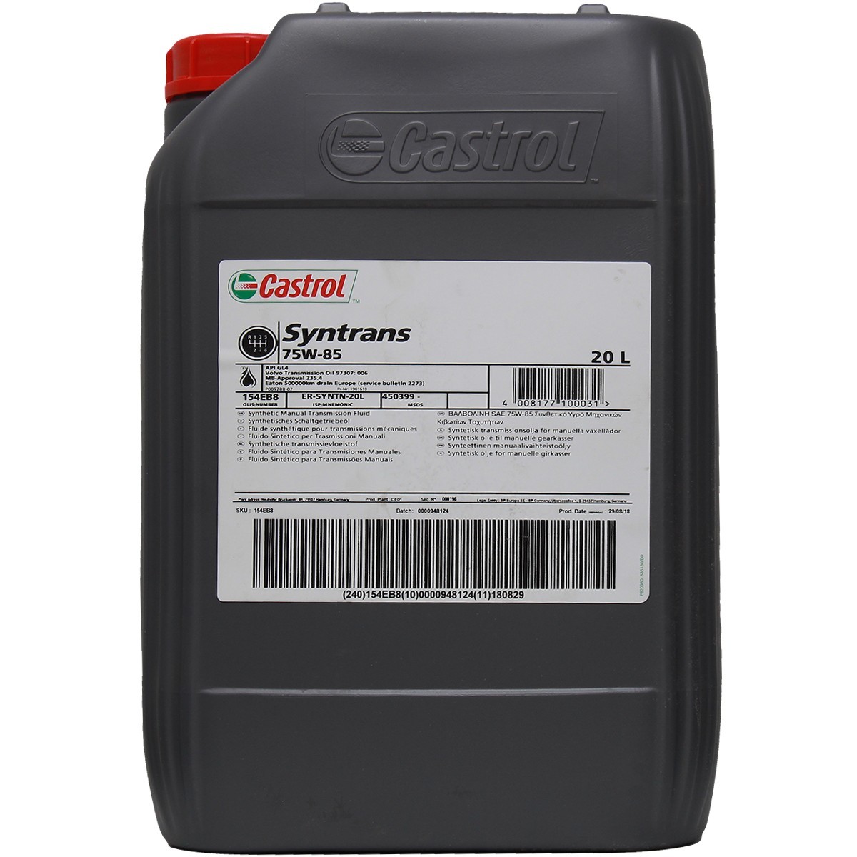 CASTROL Greičių dėžės alyva Syntrans prekės numeris: 154EB7 nebrangu