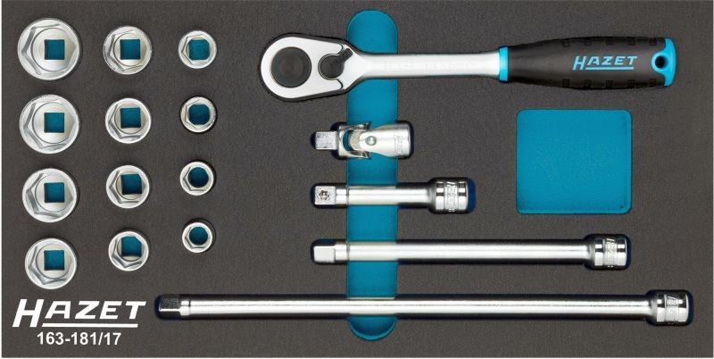 HAZET Socket set Article number: 163-181/17 cheaply