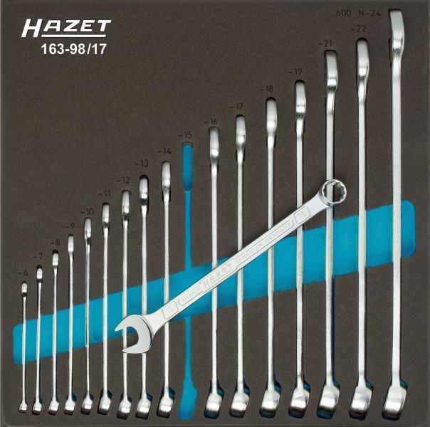 HAZET Spanner Set, ring / open ended Article number: 163-98/17 cheaply