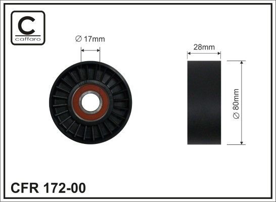 CAFFARO Deflection / Guide Pulley, v-ribbed belt Article number: 172-00 cheaply