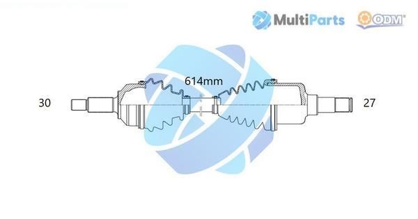 ODM-MULTIPARTS Полуоска артикулен номер: 18-232180 евтино