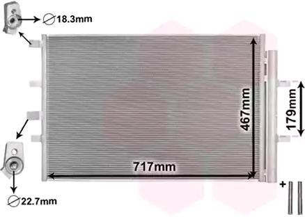VAN WEZEL Air conditioning condenser Article number: 18015703 cheaply