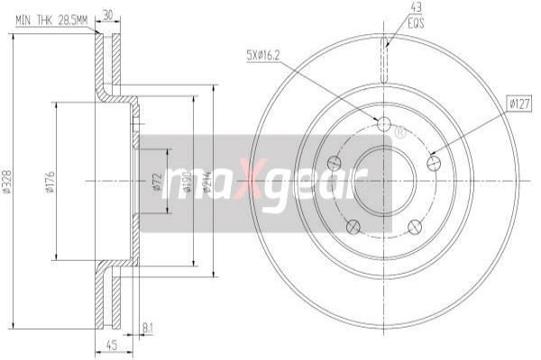 MAXGEAR Piduriketas Artikli number: 19-2323 soodsalt