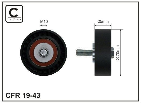 CAFFARO Deflection / Guide Pulley, v-ribbed belt Article number: 19-43 cheaply