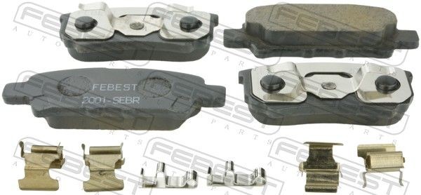 FEBEST Brake pad set Article number: 2001-SEBR cheaply