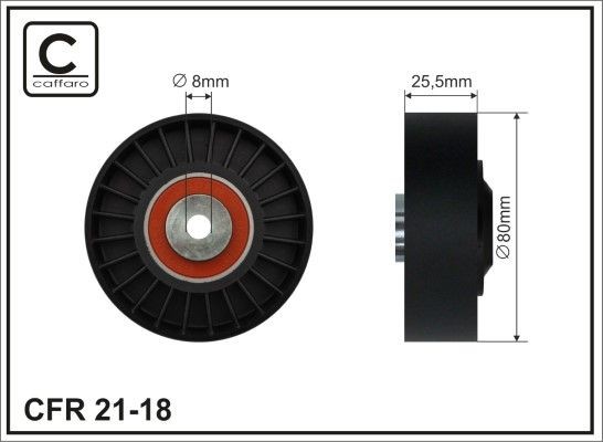 CAFFARO Deflection / Guide Pulley, v-ribbed belt Article number: 21-18 cheaply