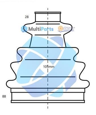 ODM-MULTIPARTS Bellow Set, drive shaft Article number: 21-990195 cheaply