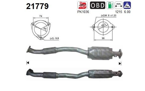 AS Catalytic converter Article number: 21779 cheaply