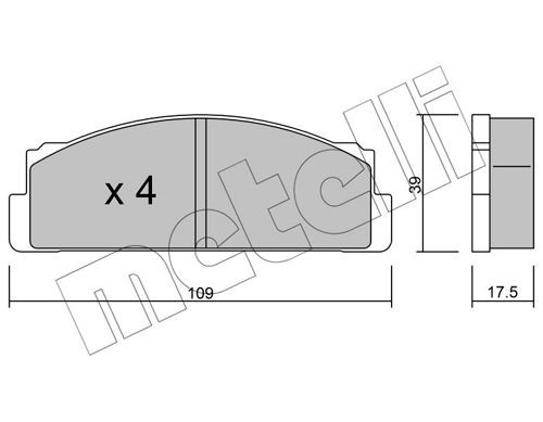 METELLI Brake pad set Article number: 22-0001-0 cheaply
