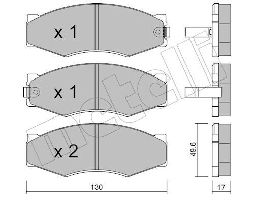 METELLI Brake pad set Article number: 22-0066-1 cheaply