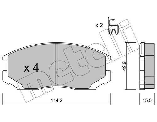 METELLI Brake pad set Article number: 22-0221-1 cheaply