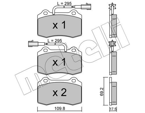 METELLI Brake pad set Article number: 22-0251-0 cheaply