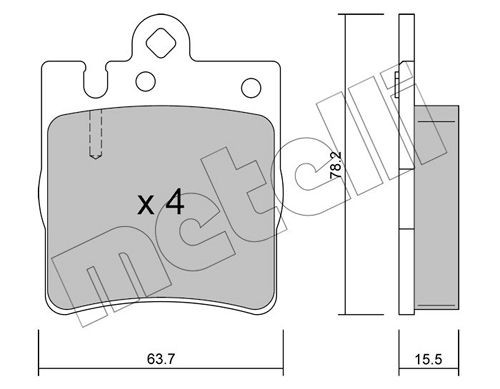 METELLI Brake pad set Article number: 22-0344-0 cheaply