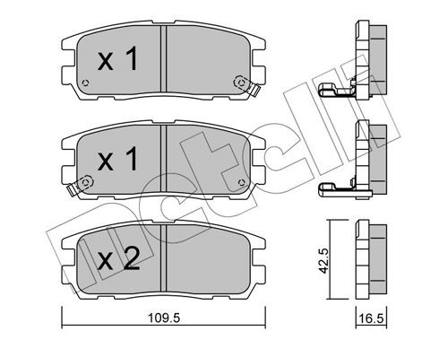 METELLI Brake pad set Article number: 22-0358-0 cheaply