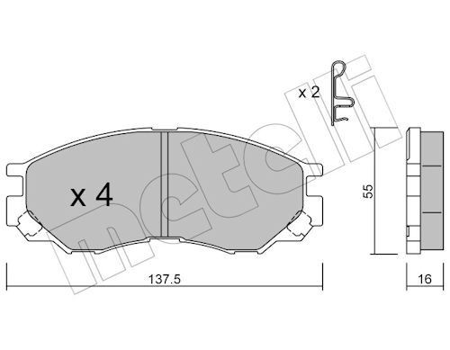 METELLI Brake pad set Article number: 22-0401-0 cheaply