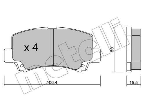 METELLI Brake pad set Article number: 22-0419-0 cheaply