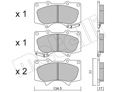 METELLI Brake pad set Article number: 22-0454-0 cheaply