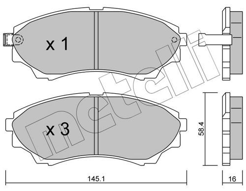 METELLI Brake pad set Article number: 22-0610-0 cheaply