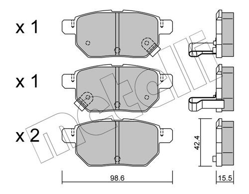 METELLI Brake pad set Article number: 22-0746-0 cheaply