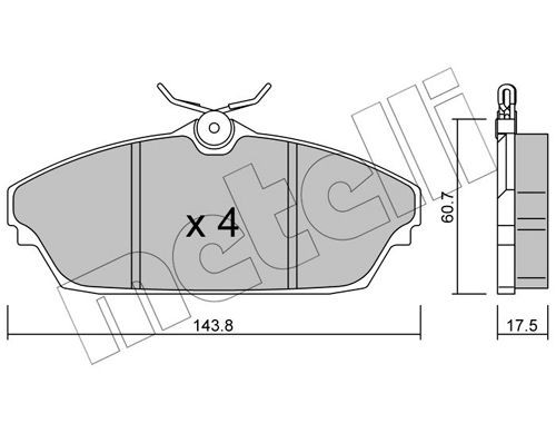 METELLI Brake pad set Article number: 22-0782-0 cheaply