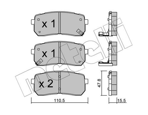 METELLI Brake pad set Article number: 22-0786-0 cheaply
