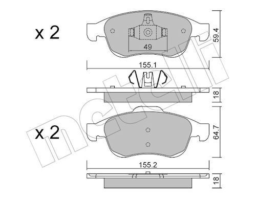 METELLI Brake pad set Article number: 22-0817-0 cheaply