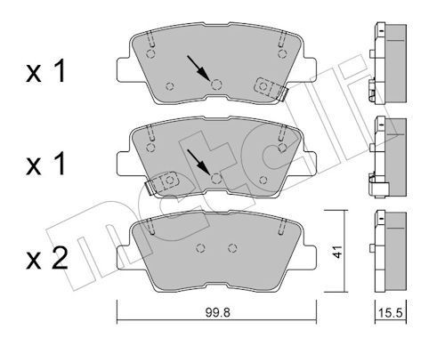 METELLI Brake pad set Article number: 22-0886-1 cheaply