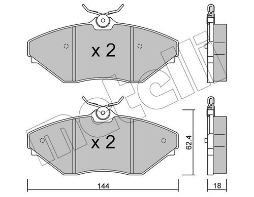 METELLI Brake pad set Article number: 22-0887-0 cheaply