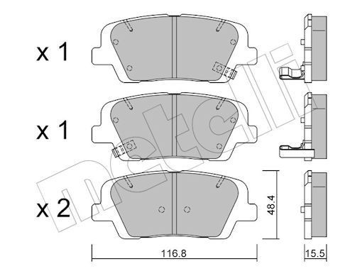 METELLI Brake pad set Article number: 22-0901-0 cheaply