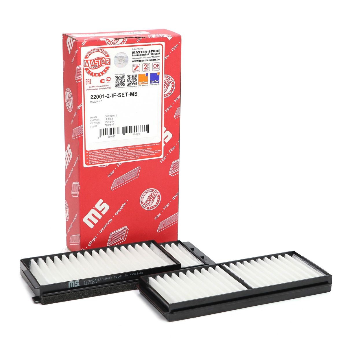 MASTER-SPORT Pollen filter Article number: 22001-2-IF-SET-MS cheaply
