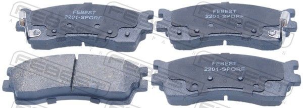 FEBEST Brake pad set Article number: 2201-SPORF cheaply