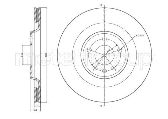 METELLI Brake disc Article number: 23-1339C cheaply