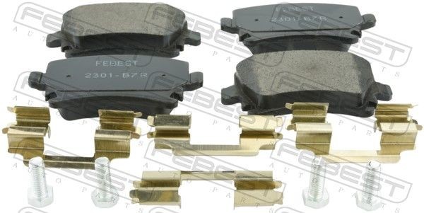 FEBEST Brake pad set Article number: 2301-B7R cheaply