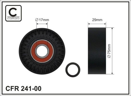 CAFFARO Deflection / Guide Pulley, v-ribbed belt Article number: 241-00 cheaply