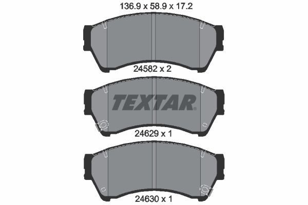 TEXTAR Brake pad set Article number: 2458206 cheaply