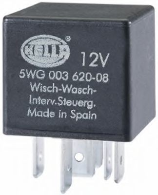HELLA 5WG 003 620-087 Relæ, visker / vasker interval JETTA 1.6 (EM) 75 HK Benzin 1987