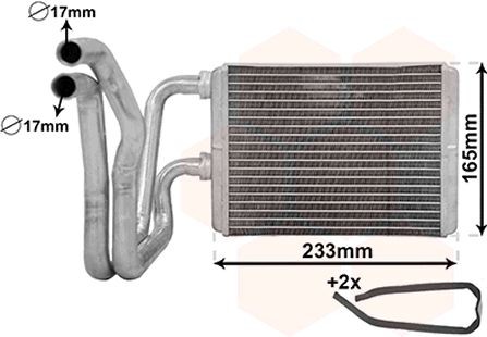 VAN WEZEL Heater matrix Article number: 25006304 cheaply