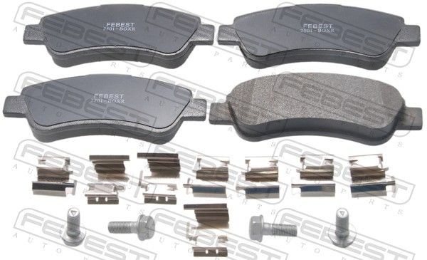 FEBEST Brake pad set Article number: 2501-BOXR cheaply