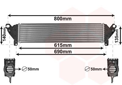 VAN WEZEL Intercooler Article number: 27004277 cheaply