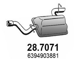 ASSO Rear silencer Article number: 28.7071 cheaply