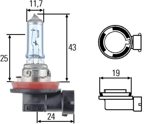 HELLA Headlight bulb Article number: 8GH 008 356-151 cheaply